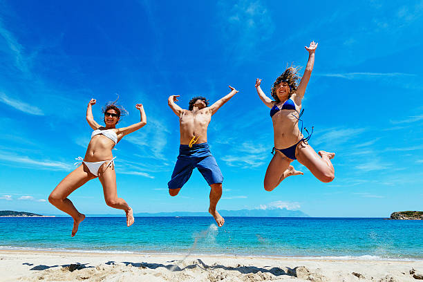 istock Beach, friends, love and fun in summer 636584452