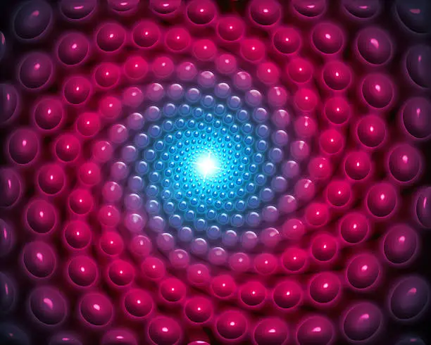 Fibonacci Spiral Dot Pattern