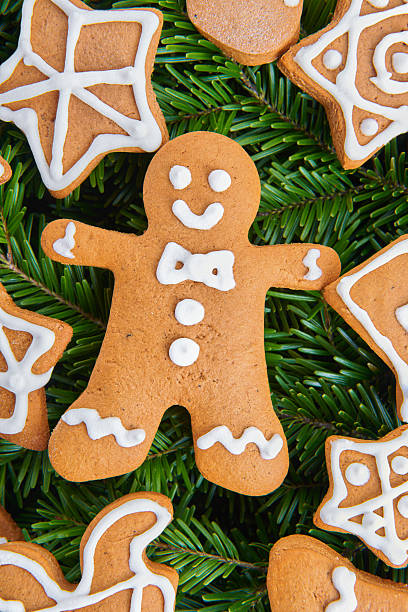 istock Various types of homemade gingerbread on a Christmas tree branch 636589752