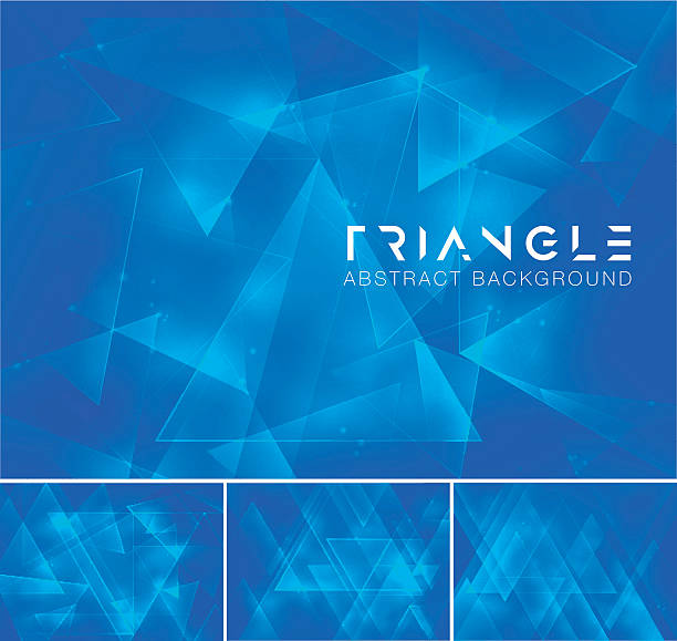 Triangle abstract background Triangular abstract background. Low poly and geometric vector background series, suitable for design element and web background blue saphire stock illustrations