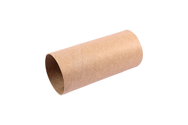 istock one brown paper roll isolated on white 636595284