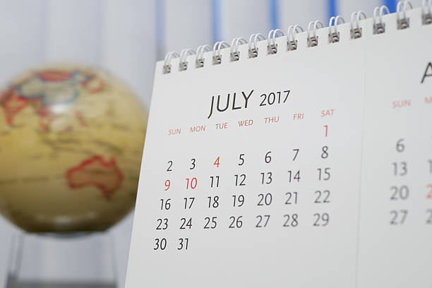 istock Close up calendar of July 2017 636595962