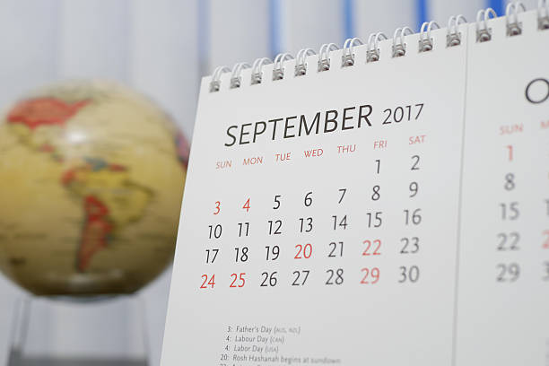 istock Close up calendar of September 2017 636596976