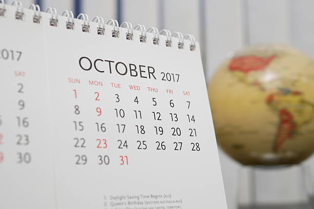 istock Close up calendar of October 2017 636597034