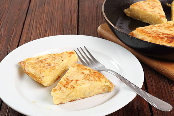 istock Piece of Spanish omelette on plate 636597494