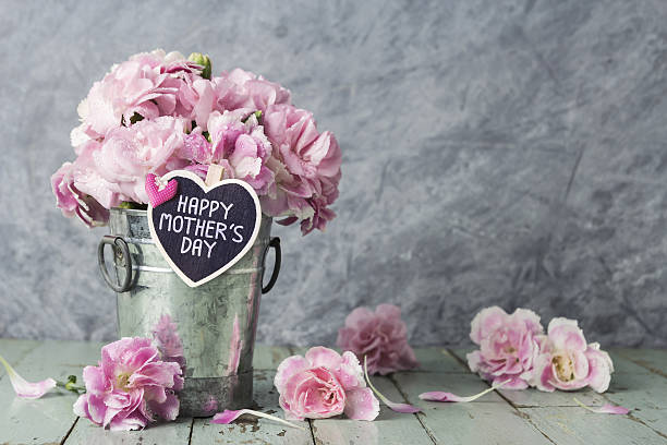 felice festa della mamma  - flower head bouquet built structure carnation foto e immagini stock