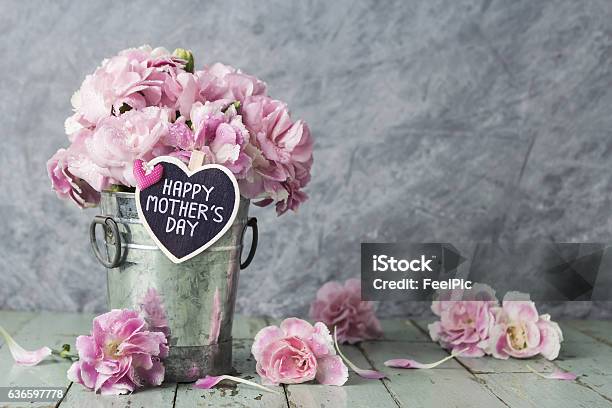 Happy Mothers Day Stock Photo - Download Image Now - Mother's Day, Bouquet, Flower
