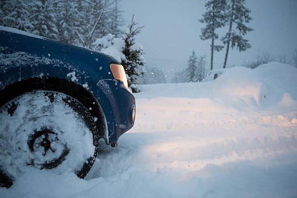 istock Winter driving on a slippery road 636598436