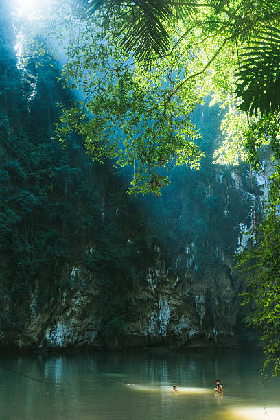 istock Couple swimming in lagoon 636599860