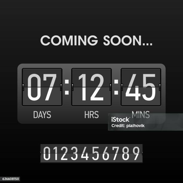Timer Soon Coming Soon Countdown Timer Stock Illustration - Download Image Now ...