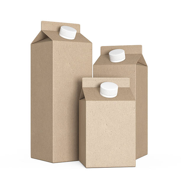 istock Blank Milk or Juice Carton Boxes. 3d Rendering 636609026