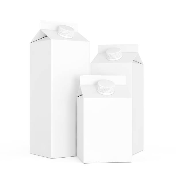 istock Blank Milk or Juice Carton Boxes. 3d Rendering 636609042