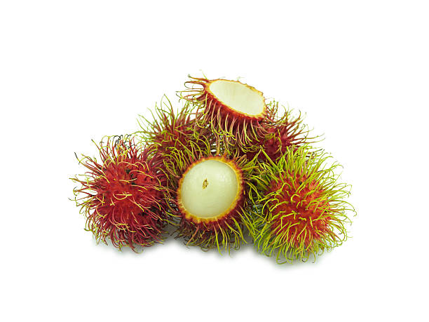 istock Pile of rambutan fruit of isolated 636611728