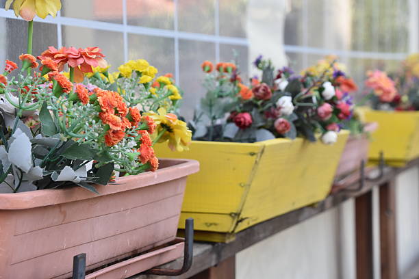 Set of flower boxes