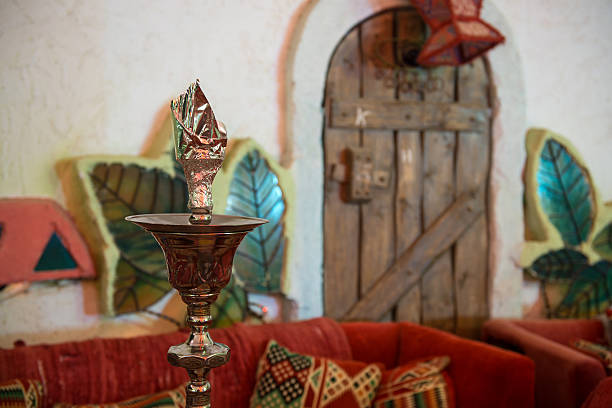 istock hookah room. hookah on a bar stock. 636619776