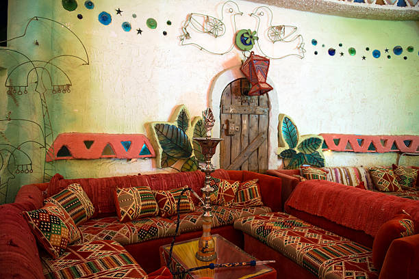 istock hookah room. hookah on a bar stock. 636619848