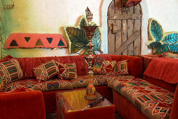 istock hookah room. hookah on a bar stock. 636620066