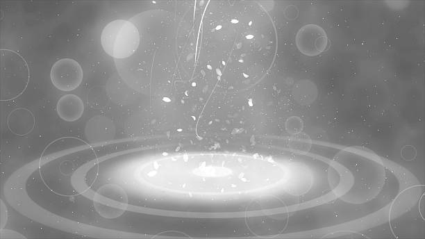 istock Mysterious shining particles and petals of cherry blossom 636620414