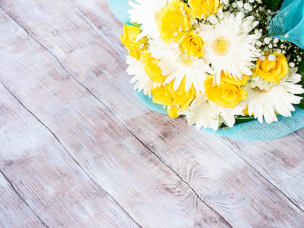 istock Bunch of flowers in gift. Copy space 636622982