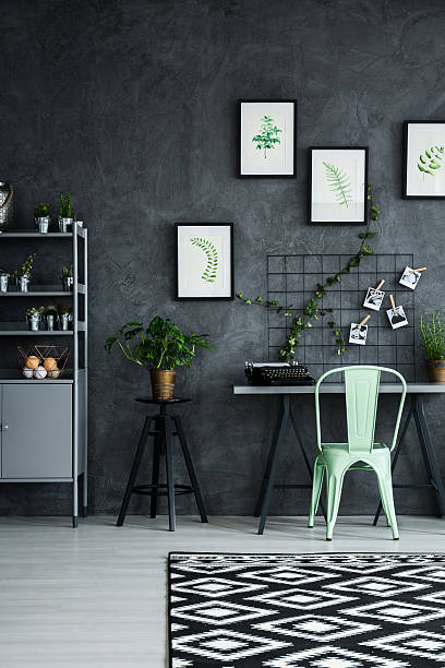 istock Mint chair in modern apartment 636623566