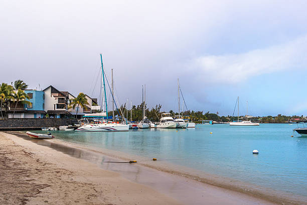 istock Grand Baie city beach, Mauritius 636624980