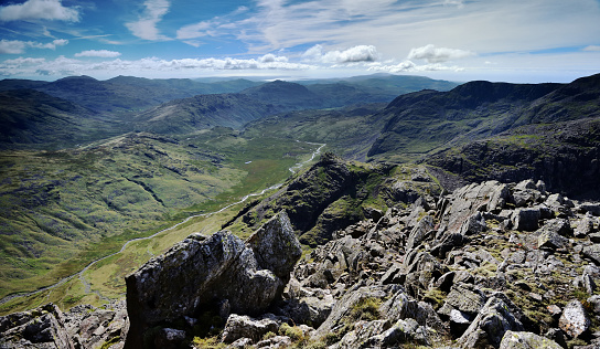 The Eskdale valley from Ill Crag