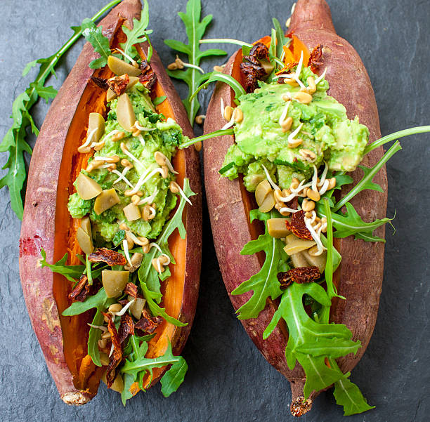 istock baked sweet potato stuffed 636632328