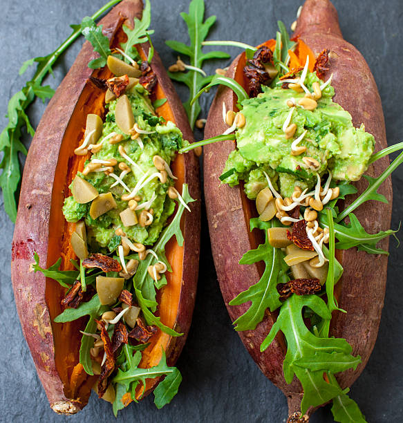 istock baked sweet potato stuffed 636632358