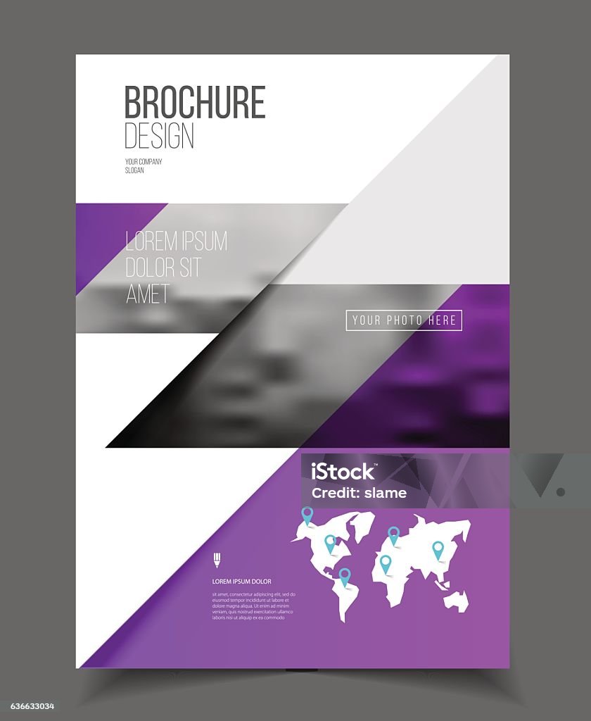 Catalogue Cover Design Annual Report Vector Illustration Templa Stock