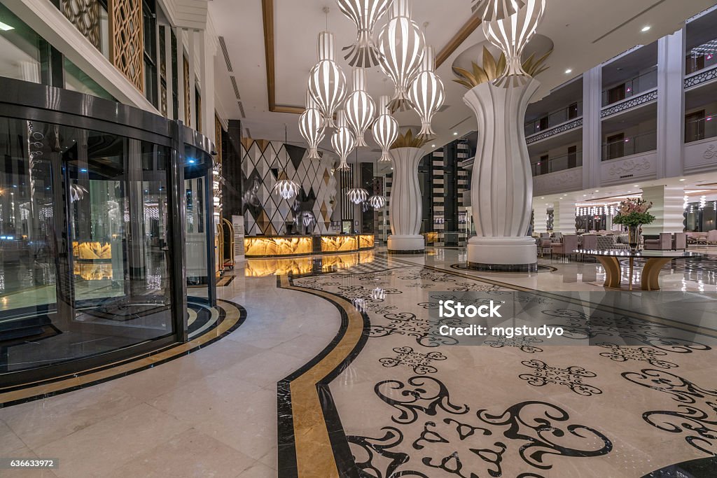 luxury hotel lobby luxury hotel lobby no people Luxury Hotel Stock Photo