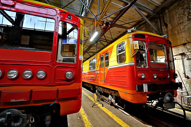 istock Car of the subway train 636635570
