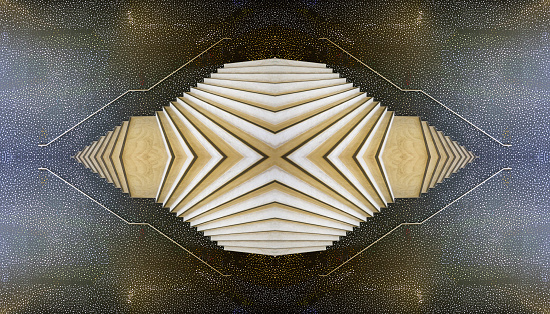 Abstract infinite stairway, kaleidoscopic
