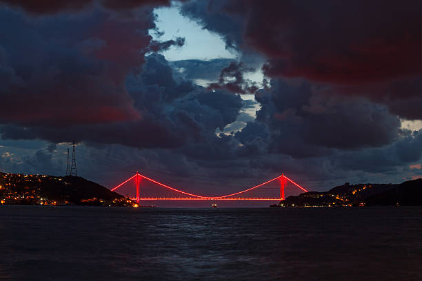 dritte brücke in istanbul, yavuz sultan selim brücke - sultan selim ii stock-fotos und bilder