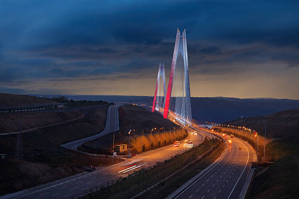 terzo ponte a istanbul, ponte yavuz sultan selim - sultan selim ii foto e immagini stock