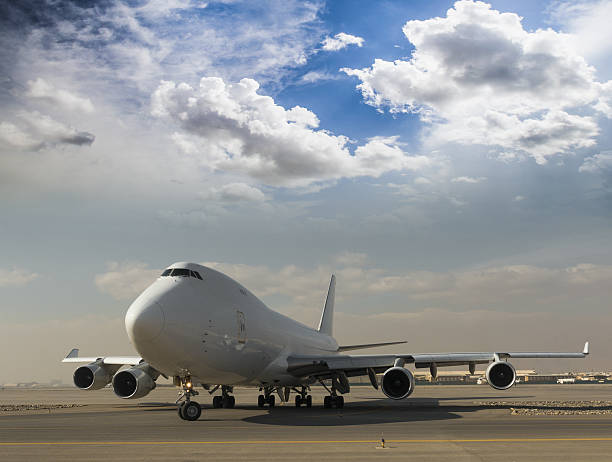 istock Commercial Jet on taxiway 636637758