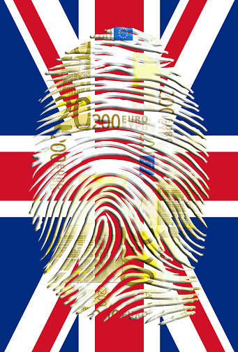 UK Flag with Euro Finger Print