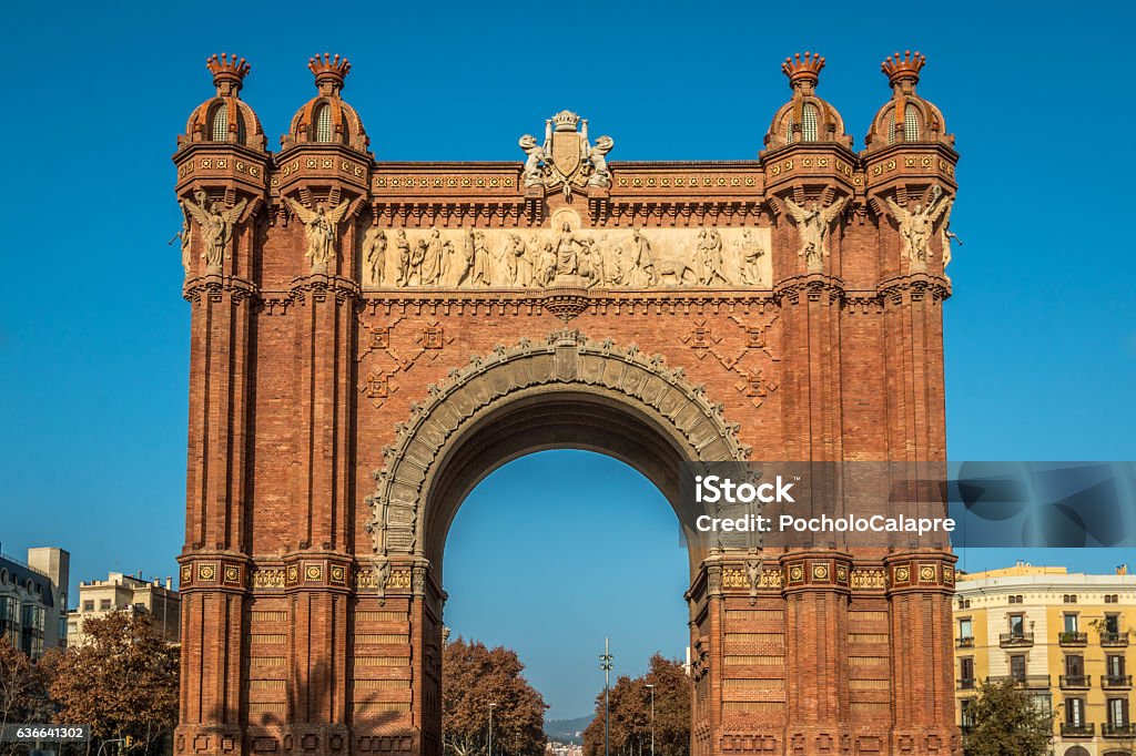 Arc de Triomphe of Barcelona Triumf arch in Barcelona Spain 2015 Stock Photo