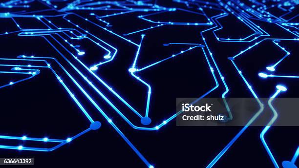 Abstract Circuit Board Stock Photo - Download Image Now - Electron, Pattern, Circuit Board