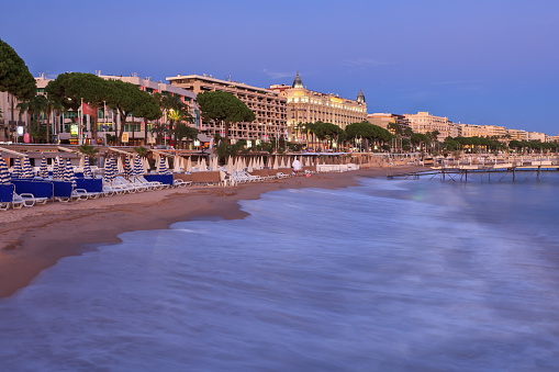 image shows the cosmopolitan city of Cannes, in the French Riviera