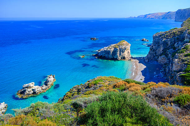 istock The beach of Kaladi during summer, Kithera, Greece 636648652