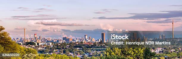 Johannesburg Panorama From The West Stock Photo - Download Image Now - Johannesburg, Urban Skyline, Africa