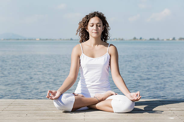 istock Yoga lotus pose padmasana 636654506
