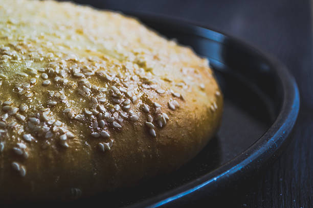 Pie with sesame seeds
