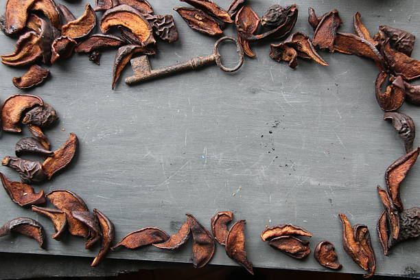 istock Frame with seasonal ingredients. Autumn Still Life. 636662586