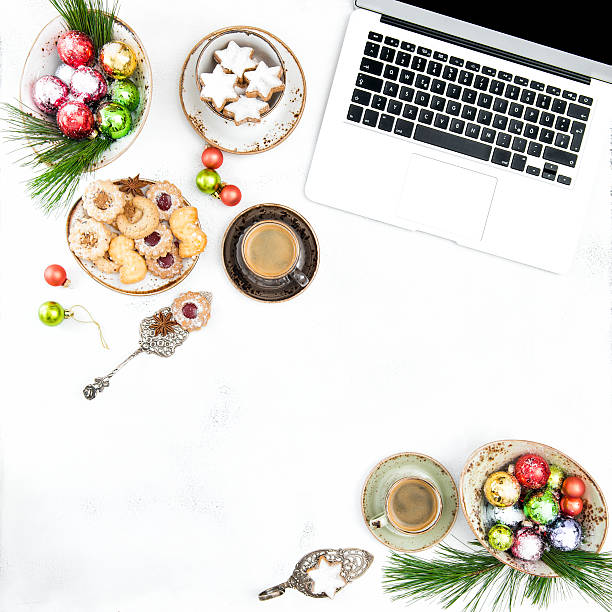 istock Christmas cookies coffee Home office Social media 636664186
