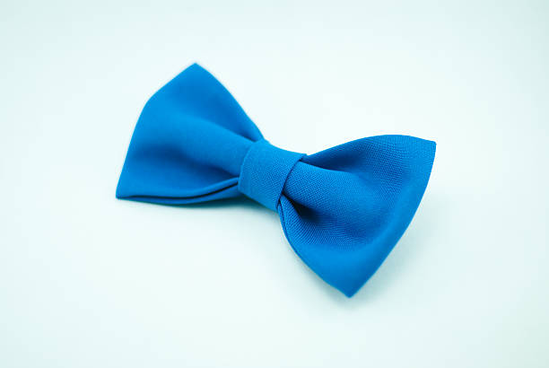 istock Stylish well-designed blue bow-tie. Isolated 636664682