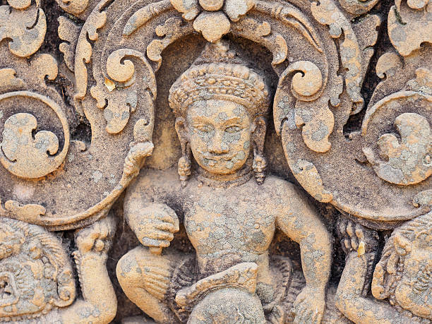 istock Bas relief in Banteay Srei, Cambodia. 636668124