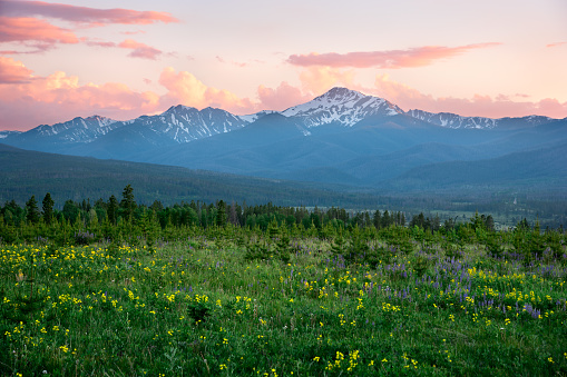 Snow covered peak near Winter Park Colorado