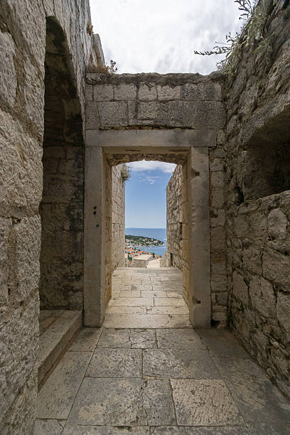 istock Looking Through the Doorway to Hvar Town 636672058
