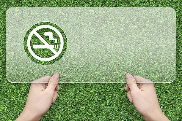 No smoke message box with green grass background